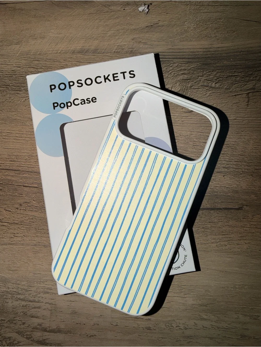 POPSOCKET MagSafe iPhone 17 Pro Max Case - Butter Stripes (Blue on Cream)